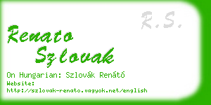 renato szlovak business card
