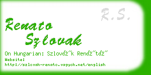 renato szlovak business card